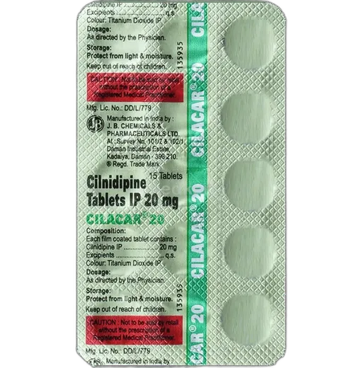 cilacar 20mg tablet 10's